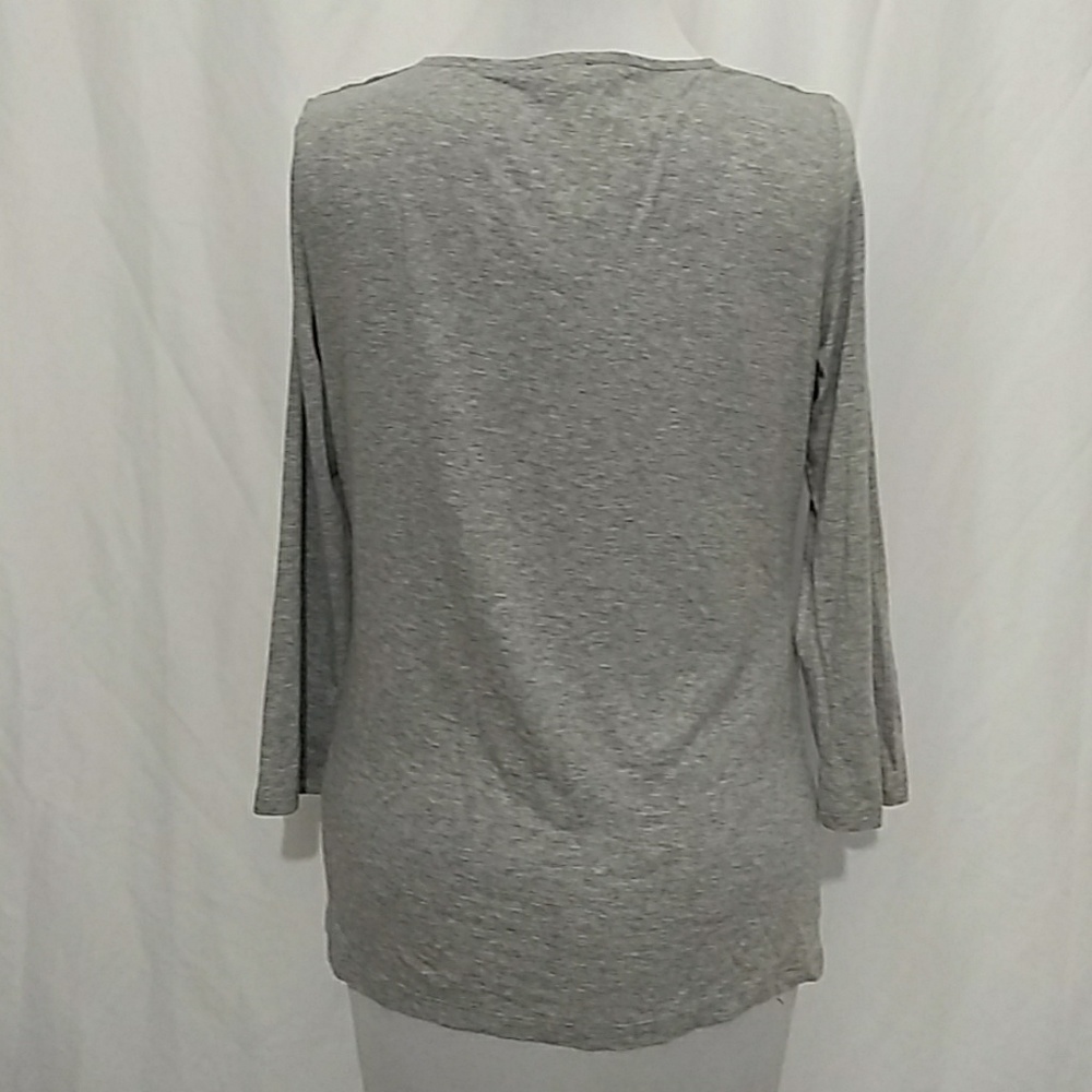 Talbots Jeweled 3/4 Quarter Sleeve T-shirt - Picture 4 of 6